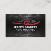 Carte De Visite Logo auto de l'engrenage | Motif de pièces de voit (Devant)