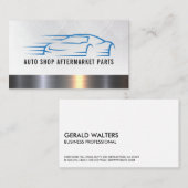 Carte De Visite Logo Auto Fast Car | Découpe métallique (Devant / Derrière)