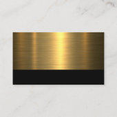Carte De Visite Logo auto moderne | Or métallique (Dos)