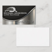 Carte De Visite Logo Auto Sports Car | Métallique industrielle (Devant / Derrière)