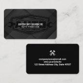Carte De Visite Logo Auto Tech | Noir Élégant (Devant / Derrière)