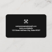 Carte De Visite Logo Auto Tech | Noir Élégant (Dos)