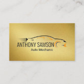 Carte De Visite Logo automatique | Arrière - plan d'or (Devant)