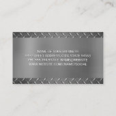 Carte De Visite Logo automatique métal or | Arrière - plan en acie (Dos)