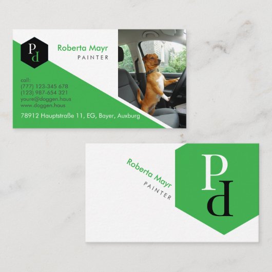 Carte De Visite Logo Automatique Professionnel (Devant / Derrière)