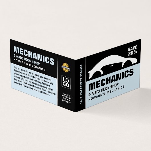 Carte De Visite Logo automobile, Auto Mécanique & Réparations, Dét (Extérieur)