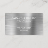 Carte De Visite Logo avec URL du site Web Silver Foil (Dos)