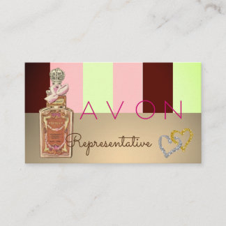 Carte De Visite Logo Avon Instagram or rose glam