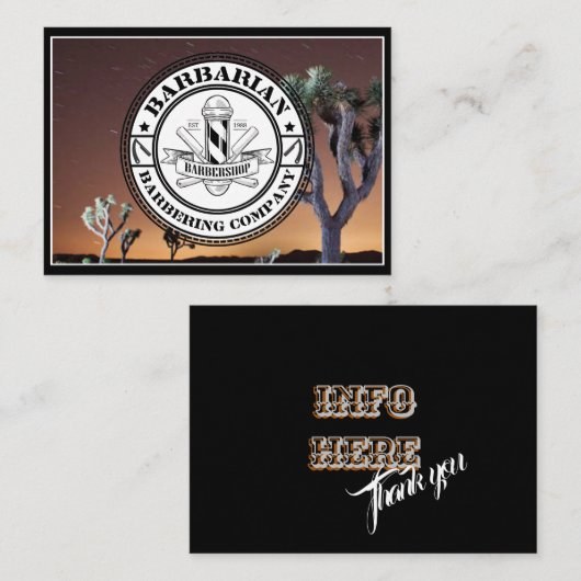 Carte De Visite logo barbier (Devant / Derrière)