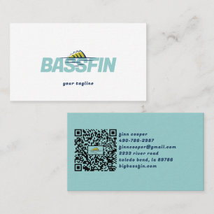 Carte De Visite Logo Bassfin Marque de pêche ou de plein air