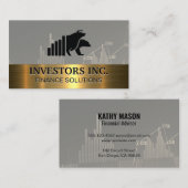 Carte De Visite Logo Bear Bull | Graphique Stock | Métal or (Devant / Derrière)