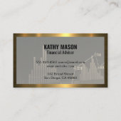 Carte De Visite Logo Bear Bull | STOCK | Bordure or (Dos)