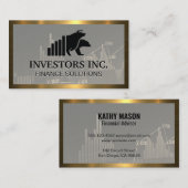 Carte De Visite Logo Bear Bull | STOCK | Bordure or (Devant / Derrière)