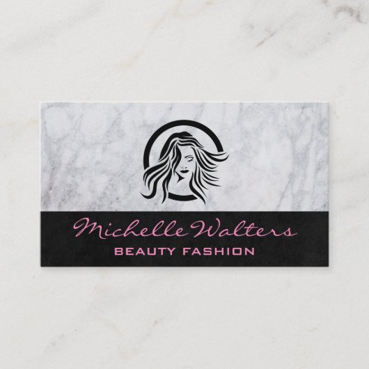 Carte De Visite Logo Beauté des cheveux (Devant)