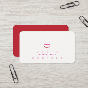 Carte De Visite Logo Beauté Modern Lips Couleur modifiable