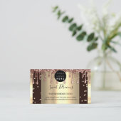 Carte De Visite Logo Beauty Maquillage Nails Drivers SPA QR Code (Debout devant)