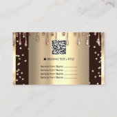 Carte De Visite Logo Beauty Maquillage Nails Drivers SPA QR Code (Dos)