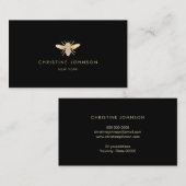 Carte De Visite logo bijoux en feuille d'or (Devant / Derrière)