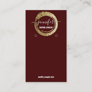 Carte De Visite Logo Bijoux personnalisés Médias sociaux Bourgog