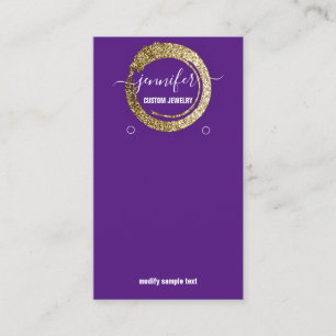 Carte De Visite Logo Bijoux personnalisés Médias sociaux VioletG