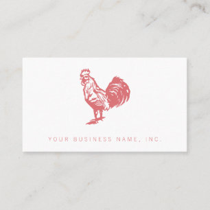 Carte De Visite Logo Bistro de la Ferme Red Rooster