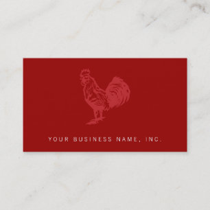 Carte De Visite Logo Bistro de la Ferme Red Rooster