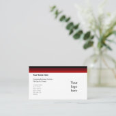 Carte De Visite Logo Black and Deep Reds Standard (Debout devant)