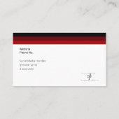 Carte De Visite Logo Black and Deep Reds Standard (Dos)