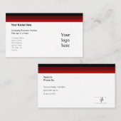 Carte De Visite Logo Black and Deep Reds Standard (Devant / Derrière)