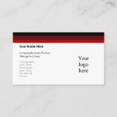 Carte De Visite Logo Black and Deep Reds Standard (Devant)