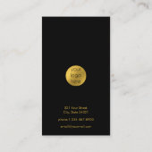 Carte De Visite Logo Black Gold Les médias sociaux se connectent a (Dos)