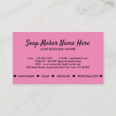 Carte De Visite Logo Black Natural Soap Spa Bombe de bain (Dos)