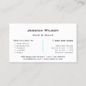 Carte De Visite Logo Blanc Classique Modèle Simple Modern Studio (Dos)