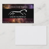 Carte De Visite Logo blanc du cheval blanc d'Uffington (Devant / Derrière)