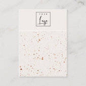 Carte De Visite Logo blanc éclatant de rouille (Devant)