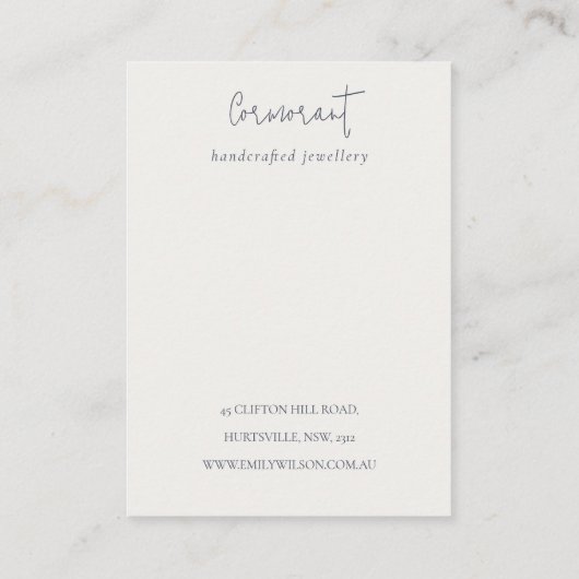 Carte De Visite Logo blanc éclatant de rouille (Dos)