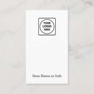 Carte De Visite Logo Blanc Moderne Bijou Personnalisé Boucle d'O
