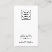 Carte De Visite Logo blanc moderne | Boucles de bijoux personnalis (Dos)