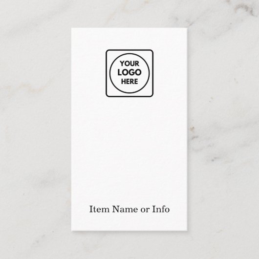 Carte De Visite Logo blanc moderne | Boucles de bijoux personnalis (Devant)