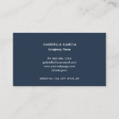 Carte de visite logo bleu Code QR (Dos)