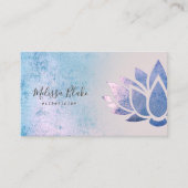 Carte De Visite logo bleu violet lotus (Devant)