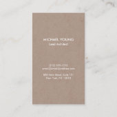 Carte De Visite Logo Blocs Architecturaux Modernes Blanc/Tan (Dos)