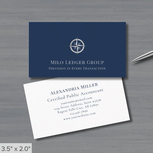 Carte De Visite Logo Blue Luxury
