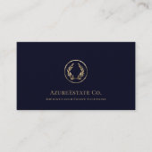 Carte De Visite Logo Blue Professional Luxury Laurel (Devant)
