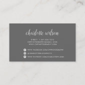 Carte De Visite Logo Blush et Grey (Dos)