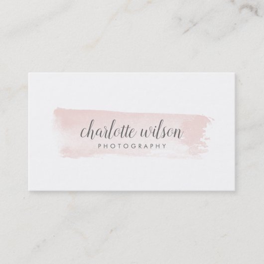 Carte De Visite Logo Blush et Grey (Devant)