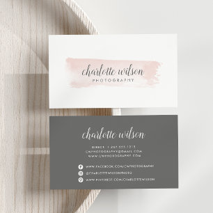 Carte De Visite Logo Blush et Grey