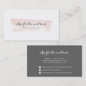 Carte De Visite Logo Blush et Grey (Devant / Derrière)