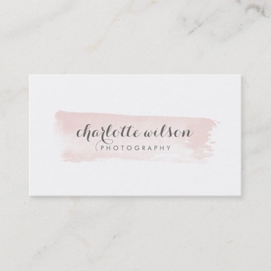 Carte De Visite Logo Blush et Grey (Devant)