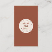 Carte De Visite Logo Bohème En Terracotta Connectez-Vous Avec Le C (Dos)